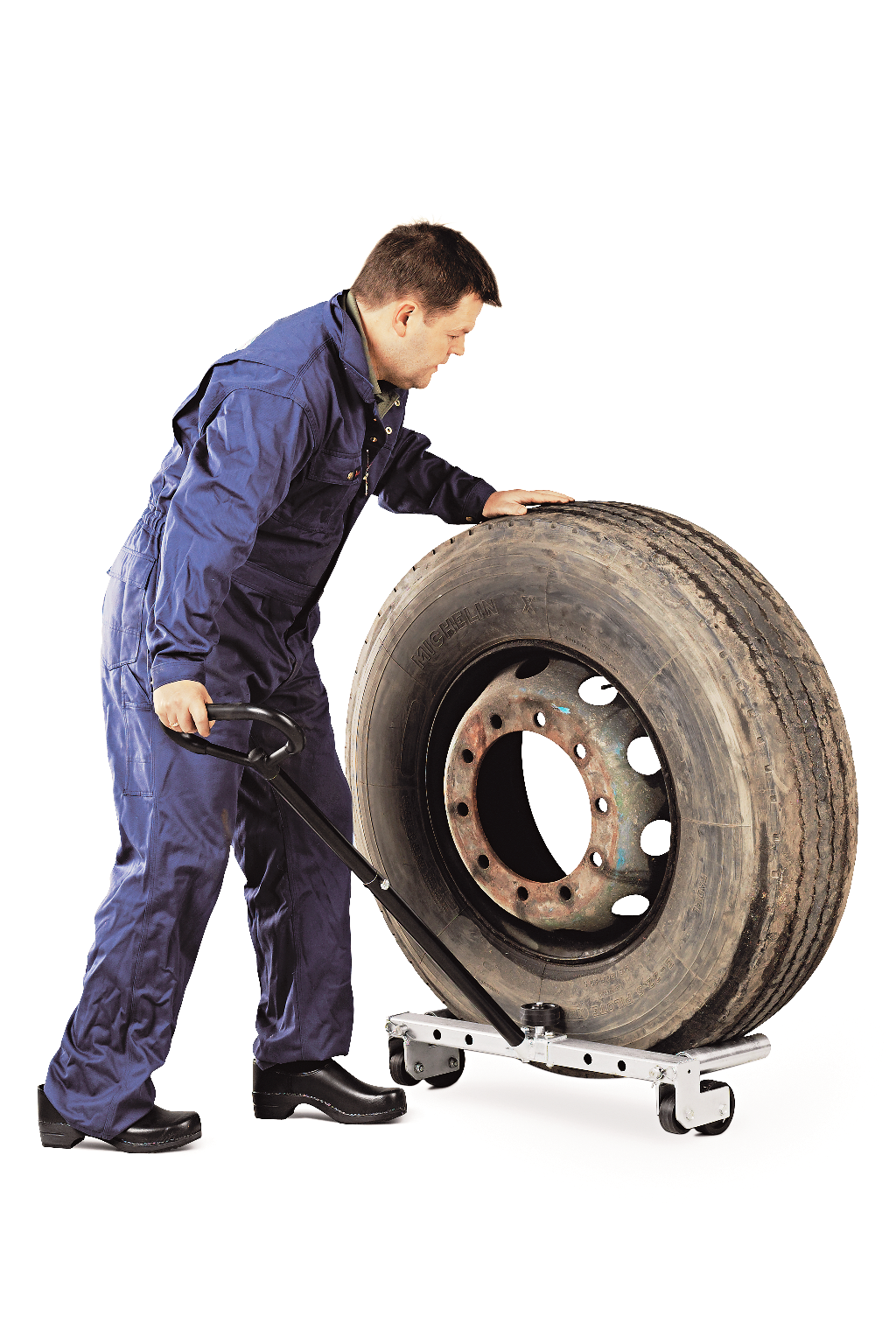 Pyöränsiirtolaite raskaalle kalustolle. Sopii hyvin kuorma-autojen ja bussien renkaille.