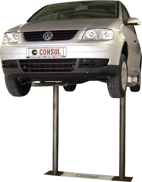 Upotettava sylinterinostin pituus- ja leveyssuunnan säädöllä. Sylinterinostin nostaa noin kahteen metriin, nostokyky 3,5t.