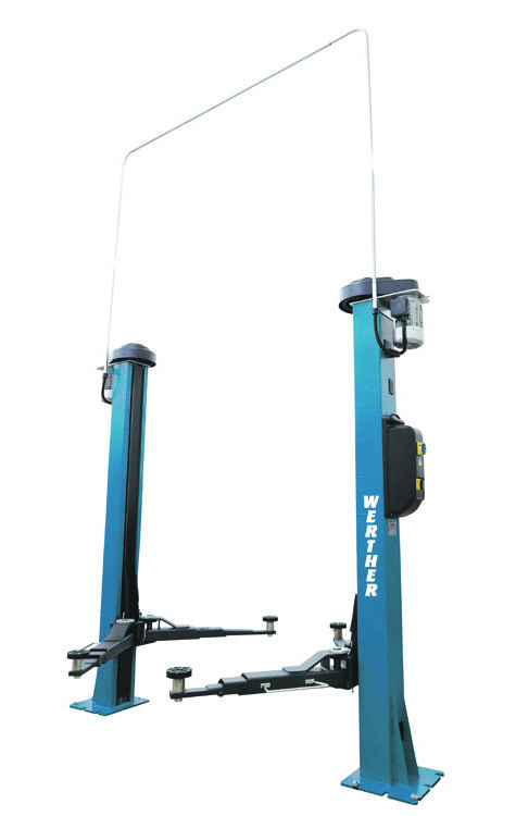 Sähkömekaaninen lattiavapaa 2-pilarinostin henkilöautojen nostamiseen. Nostin on valittavissa Click System -pikanostopäillä, joiden ansiosta pystyt työskentelemään ergonomisesti ilman turhaa kumartelua ja nostopäiden ylös ruuvaamista.