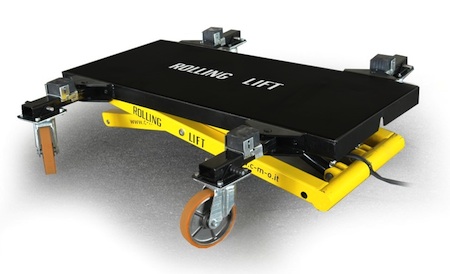 Erittäin kätevä paineilmahydraulinen matalanostin / siirtolaite. Nostokorkeus: 922 mm Nostokyky: 3000 kg