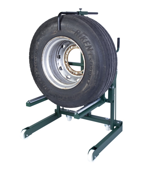 Ergonomisesti suunniteltu paripyöränostin, joka helpottaa pyörien asennusta ja säästää selkää.