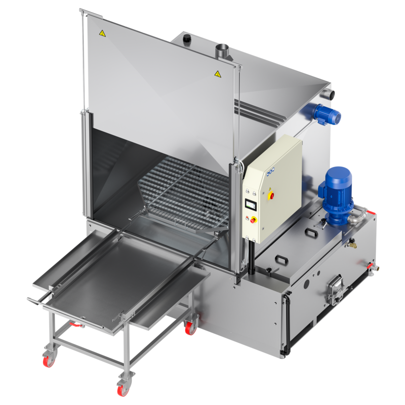 Teollisuus osienpesukone Teknox Teollisuuspesukone Robur sivusta täytettävä