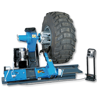 Täysautomaattinen raskaan kaluston rengaskone suurille renkaille, aina 58" renkaaseen asti.
