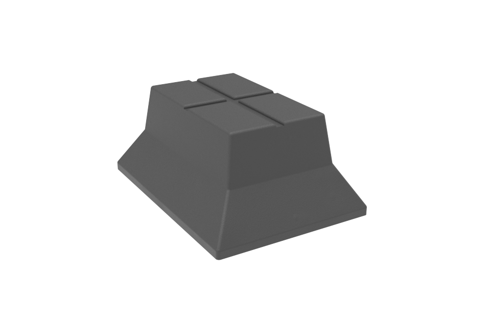 Nostokumi erityisesti sähköautojen turvalliseen nostamiseen matala- ja saksinostimilla.