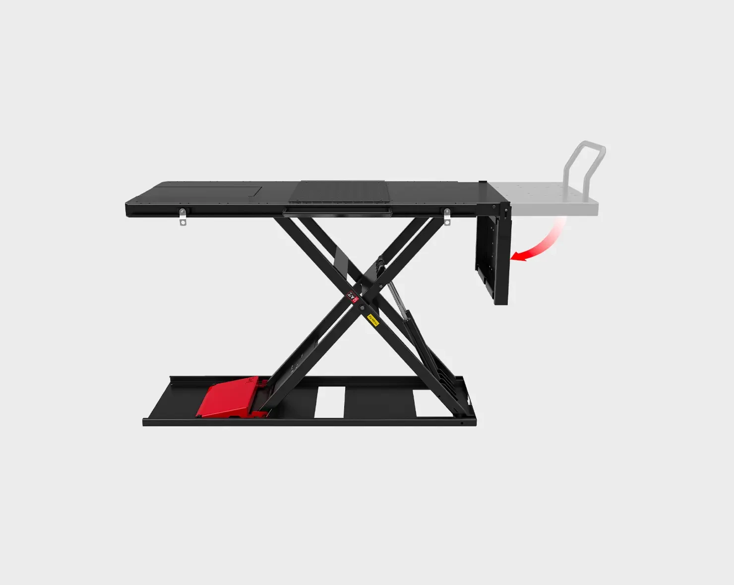 LV8 Nano Split moottorioyöränostin 600kg nostokyvyllä.