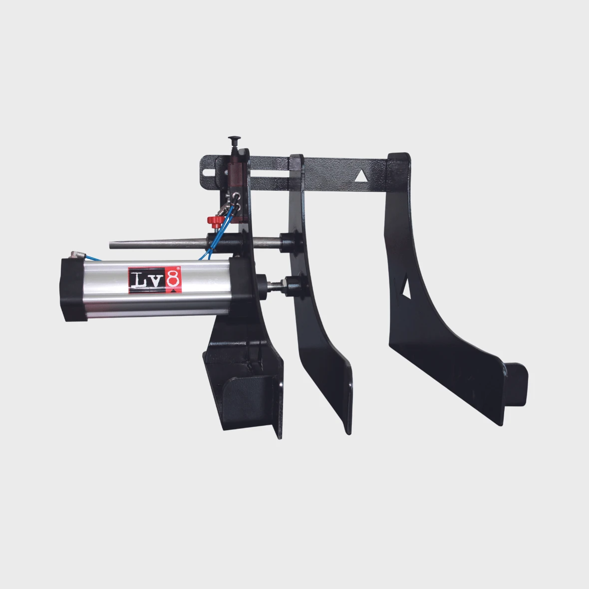 LV8 Moottoripyöränostimiin lisävarusteeksi myytävä paineilmatoiminen pyöränkiinnike.