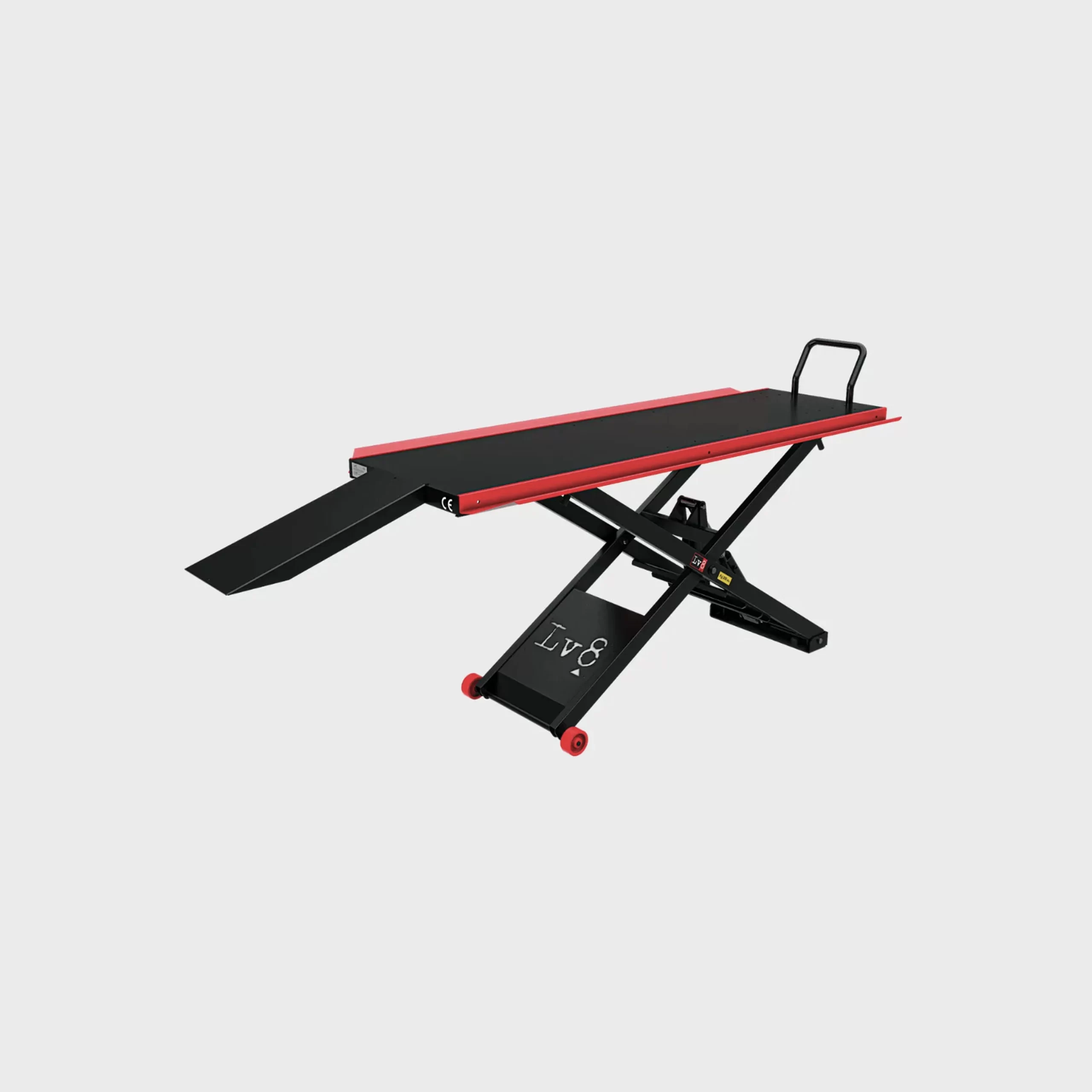 LV8 sähköpyörien ja mopojen sekä muiden kevyiden kaksipyöräisten nostoon. 200 kg nostokyky