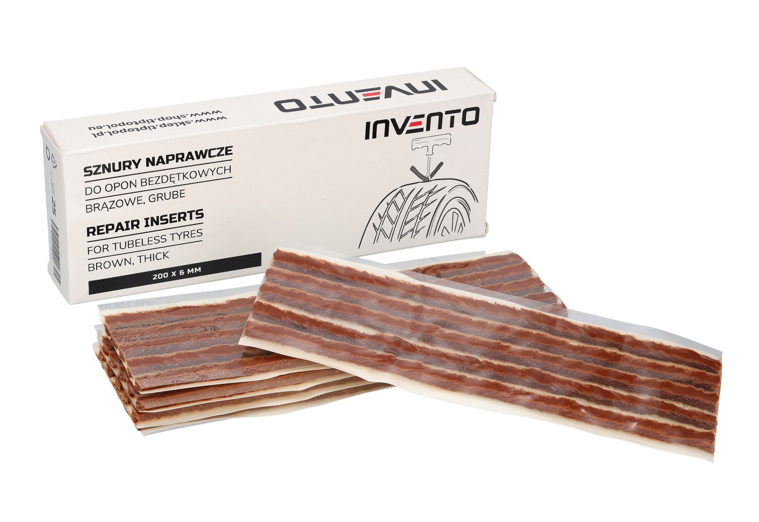Brown thick repair inserts for truck tubeless tyres 200x6 mm, 25 pcs !TIPTOPOL! (available)